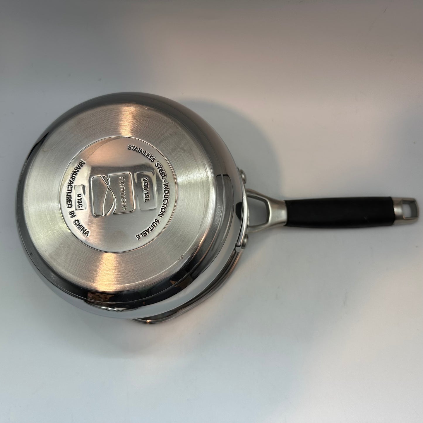 Kenmore Stainless Steel 1 & 2 Qt Saucepan with Pour Spout/Straining Lid
