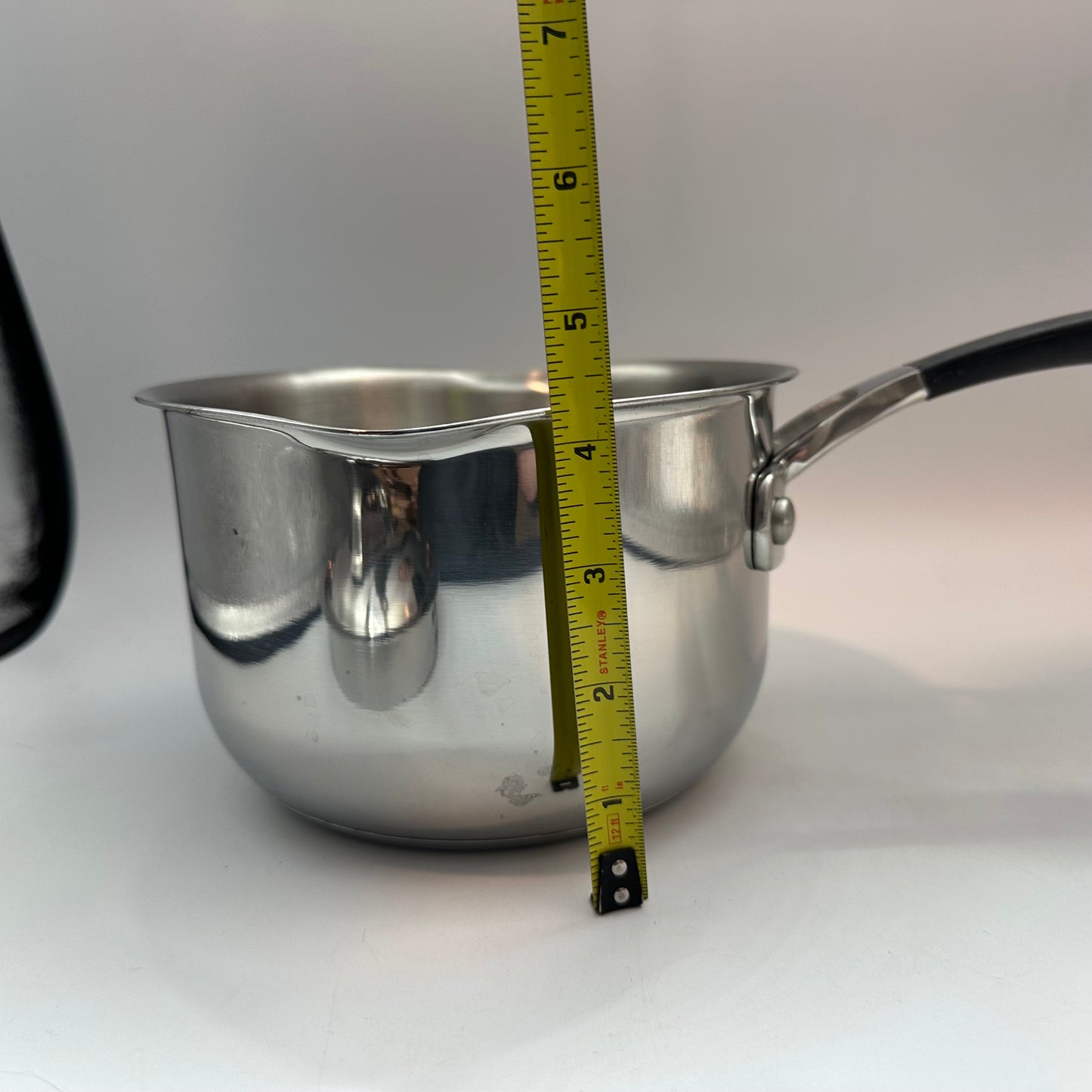 Kenmore Stainless Steel 1 & 2 Qt Saucepan with Pour Spout/Straining Lid