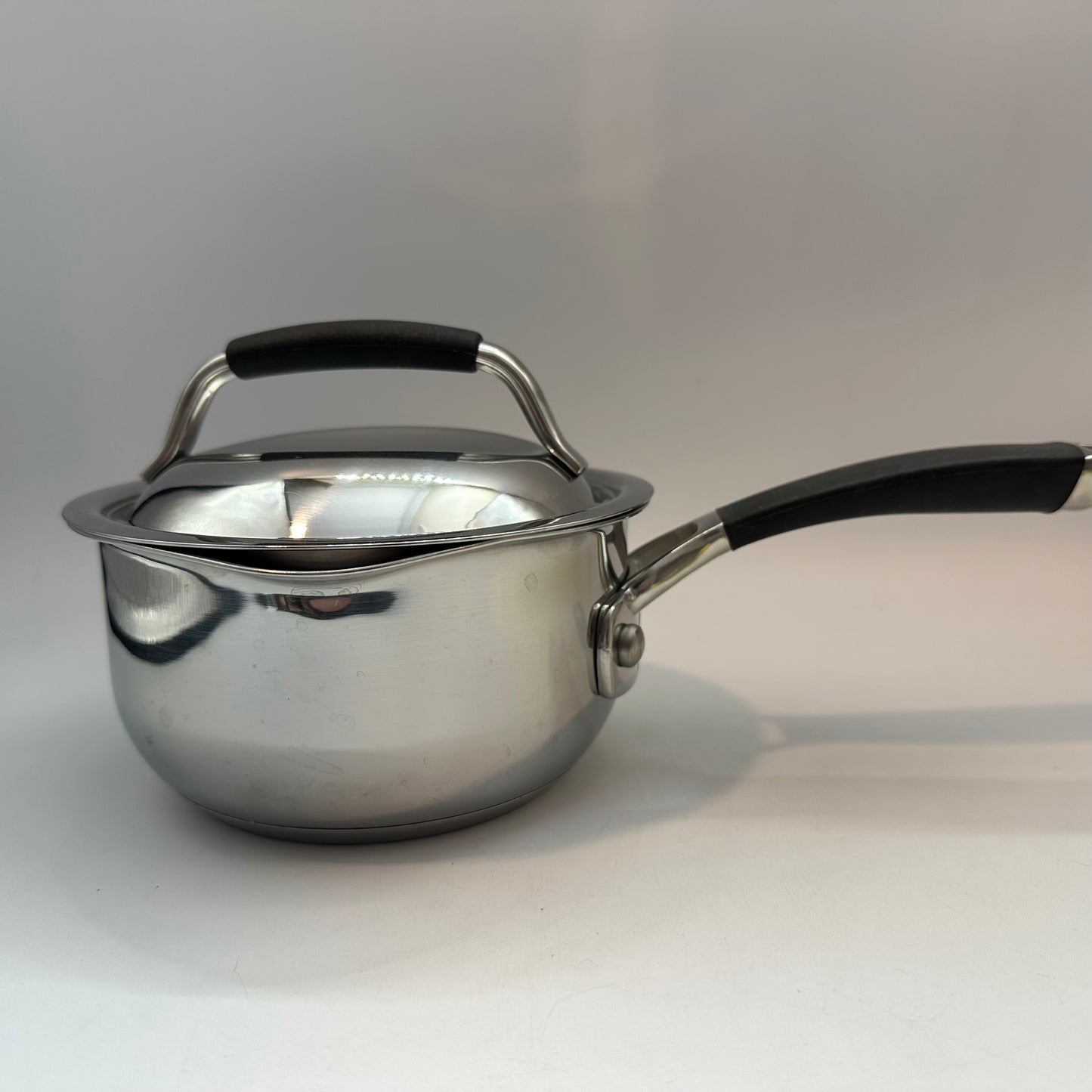 Kenmore Stainless Steel 1 & 2 Qt Saucepan with Pour Spout/Straining Lid