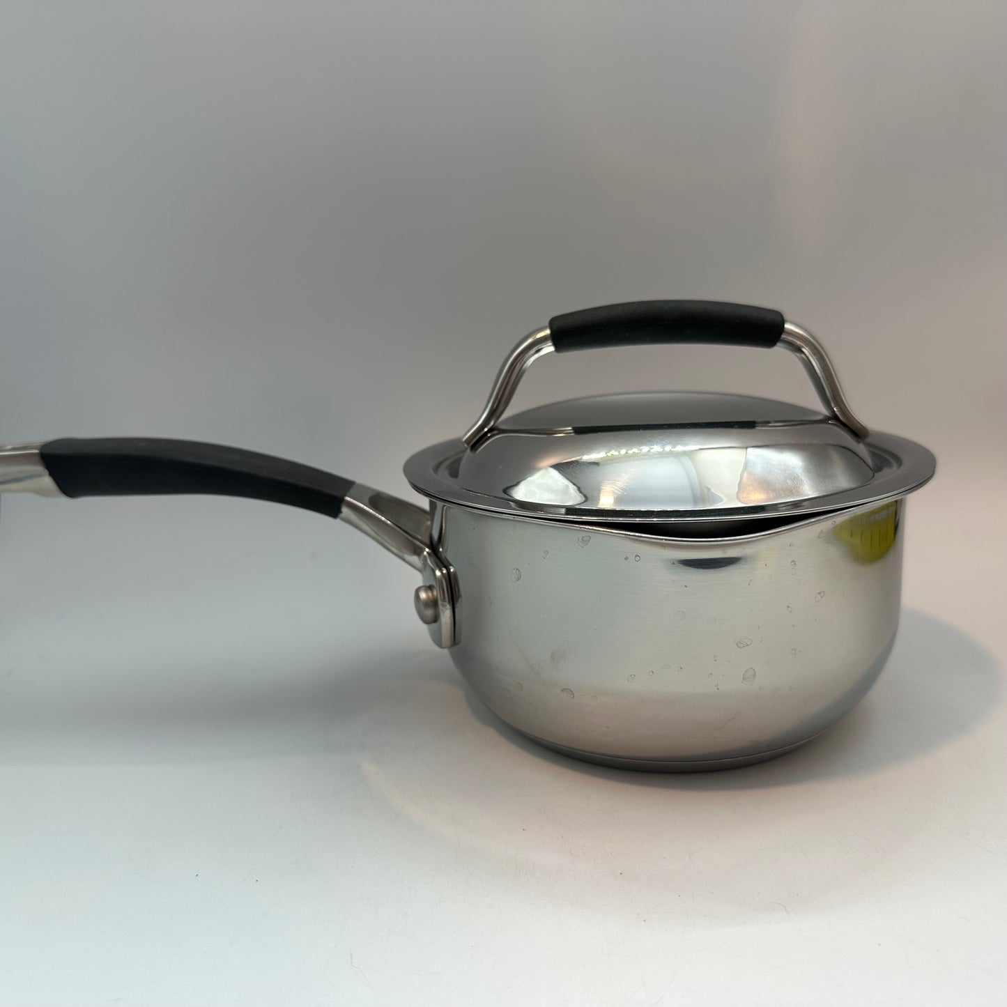Kenmore Stainless Steel 1 & 2 Qt Saucepan with Pour Spout/Straining Lid