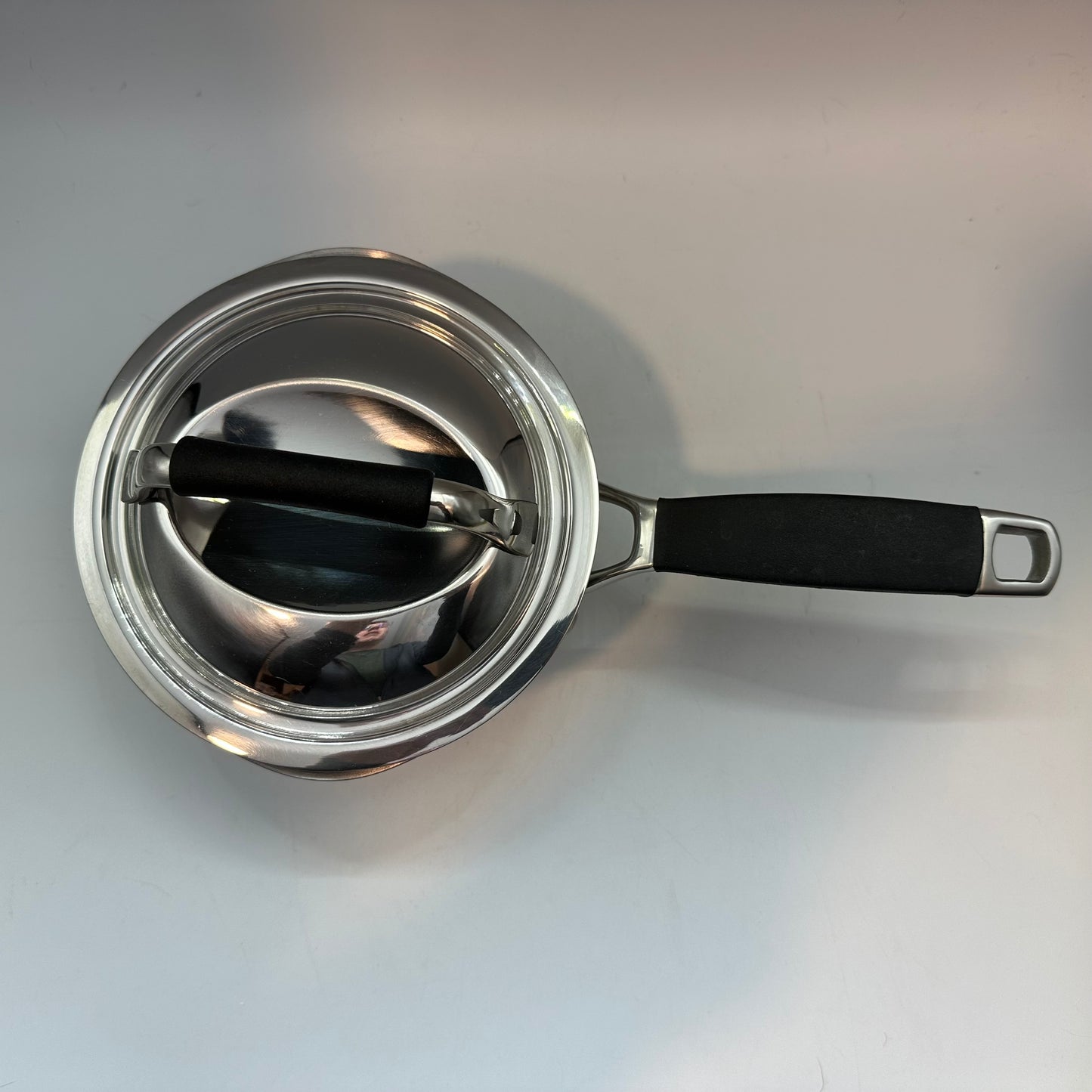 Kenmore Stainless Steel 1 & 2 Qt Saucepan with Pour Spout/Straining Lid