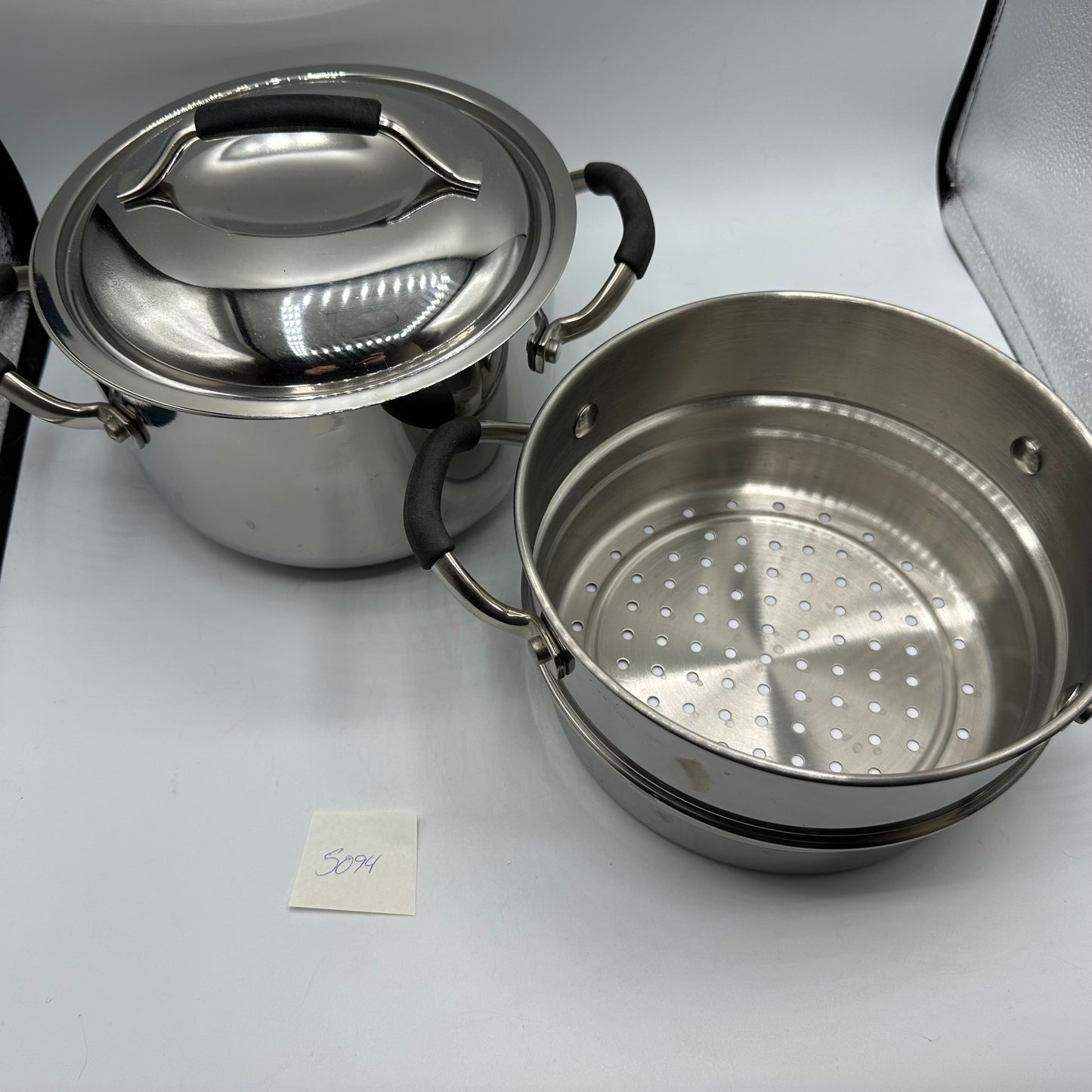 Kenmore Stainless Steel 4 Qt Stock Pot With Steamer Insert