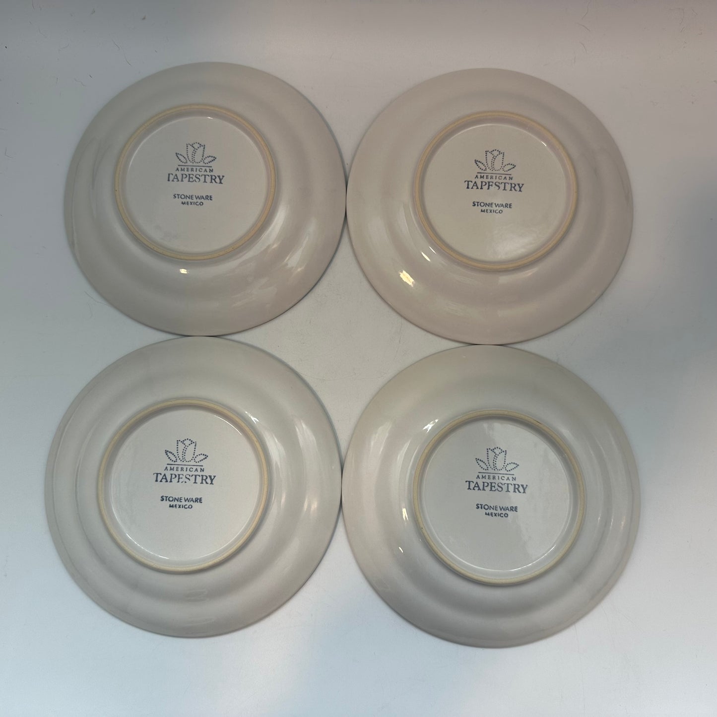 American Tapestry Cups and Saucers, Set of 4