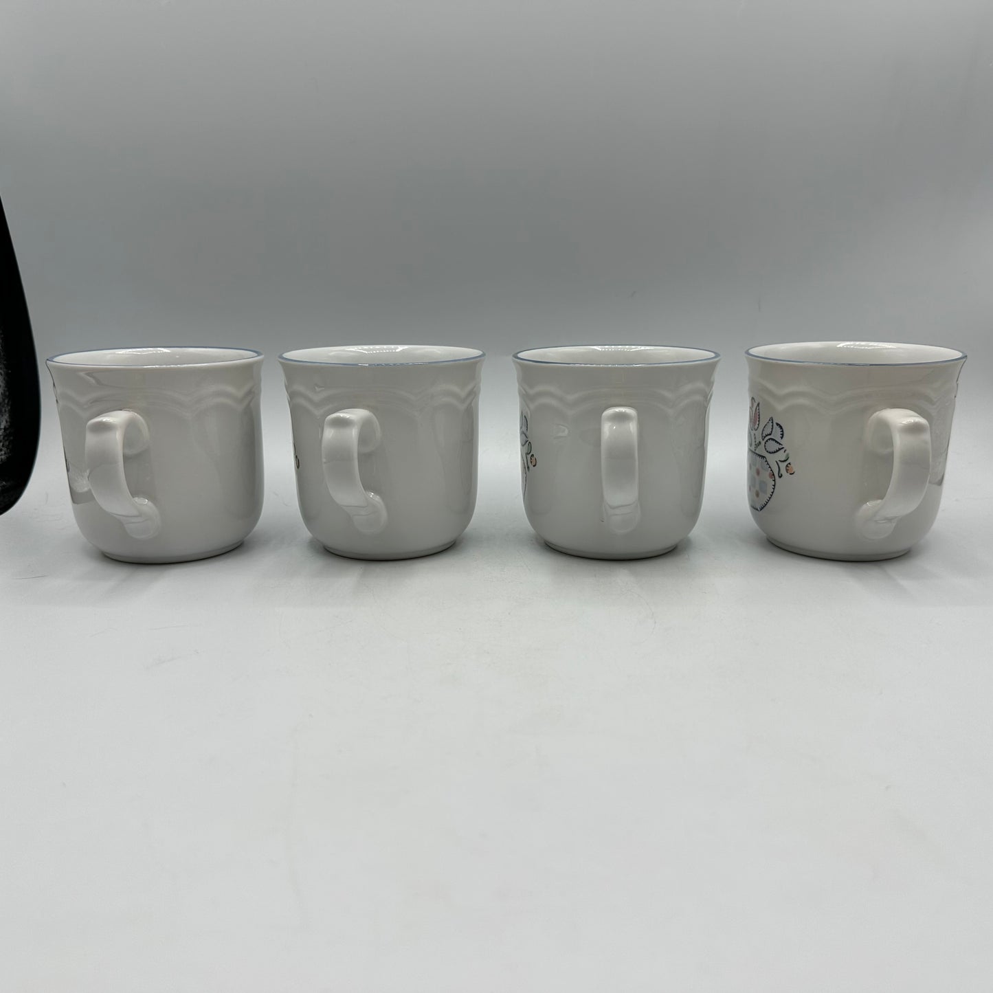 American Tapestry Cups and Saucers, Set of 4