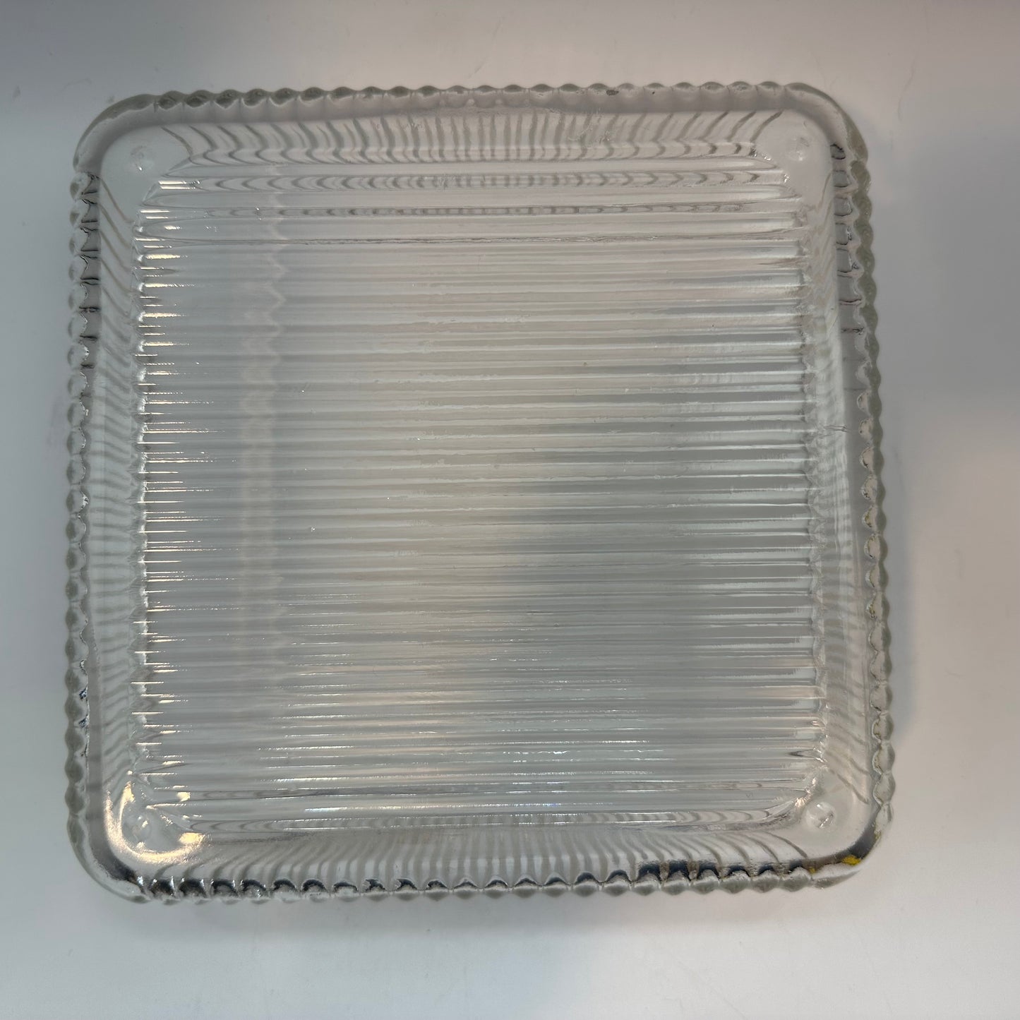Federal Glass Ribbed Vegetable Harvest Refrigerator Dish 8 1/2"