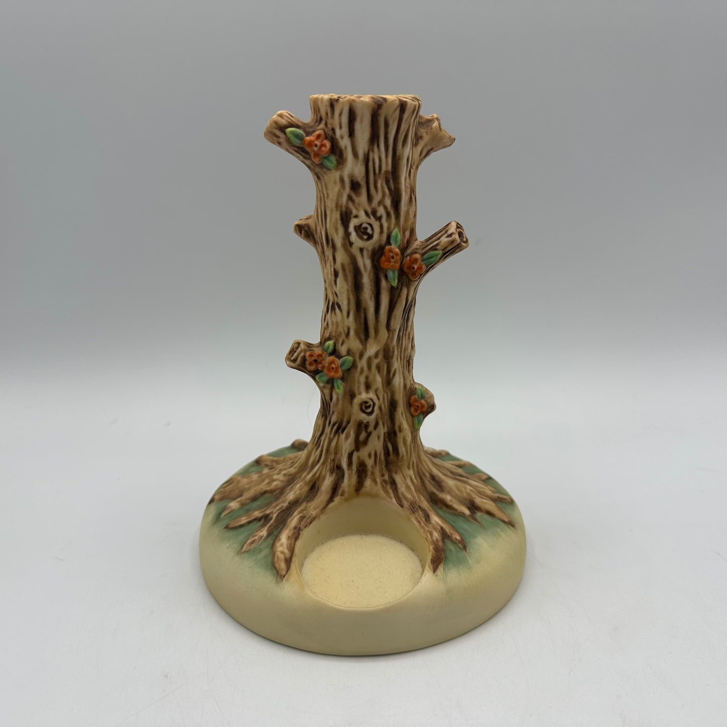 Goebel Hummel Tree Trunk Candlestick #1101-D, Set of 2