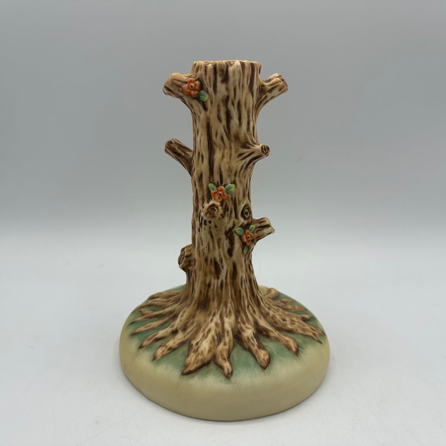 Goebel Hummel Tree Trunk Candlestick #1101-D, Set of 2