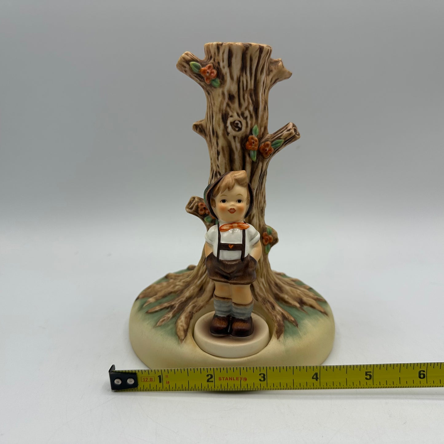 Goebel Hummel Tree Trunk Candlestick #1101-D, Set of 2