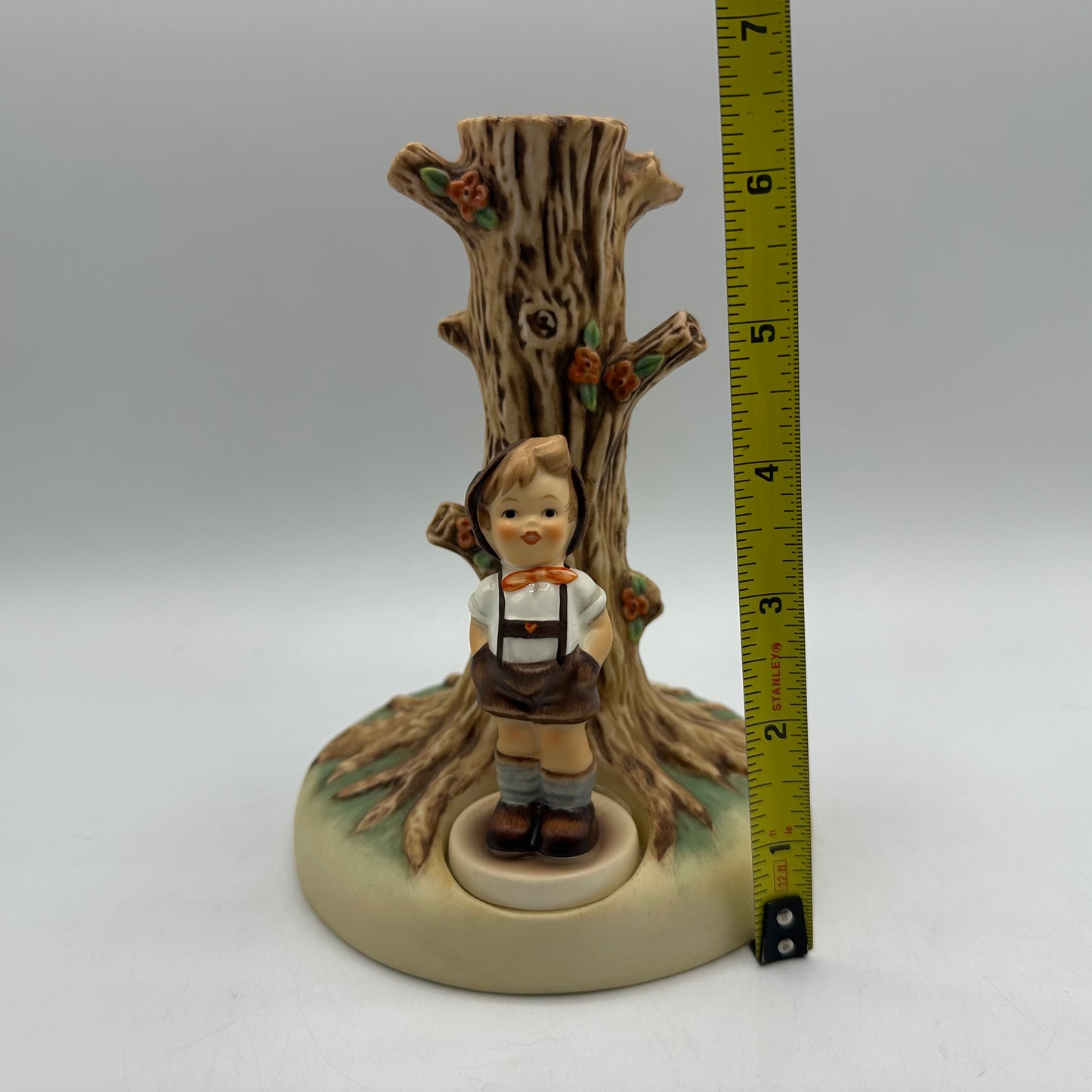 Goebel Hummel Tree Trunk Candlestick #1101-D, Set of 2