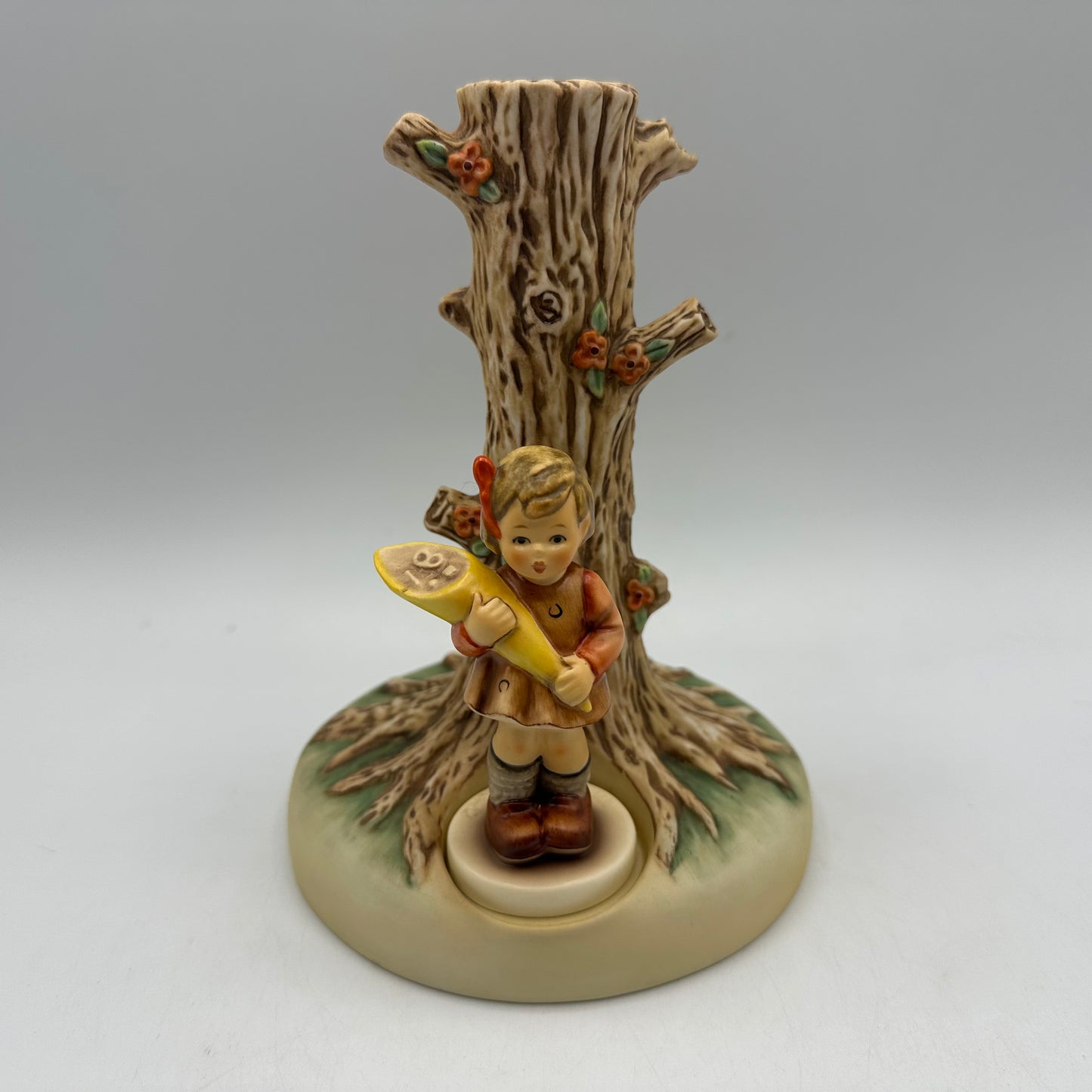 Goebel Hummel Tree Trunk Candlestick #1101-D, Set of 2
