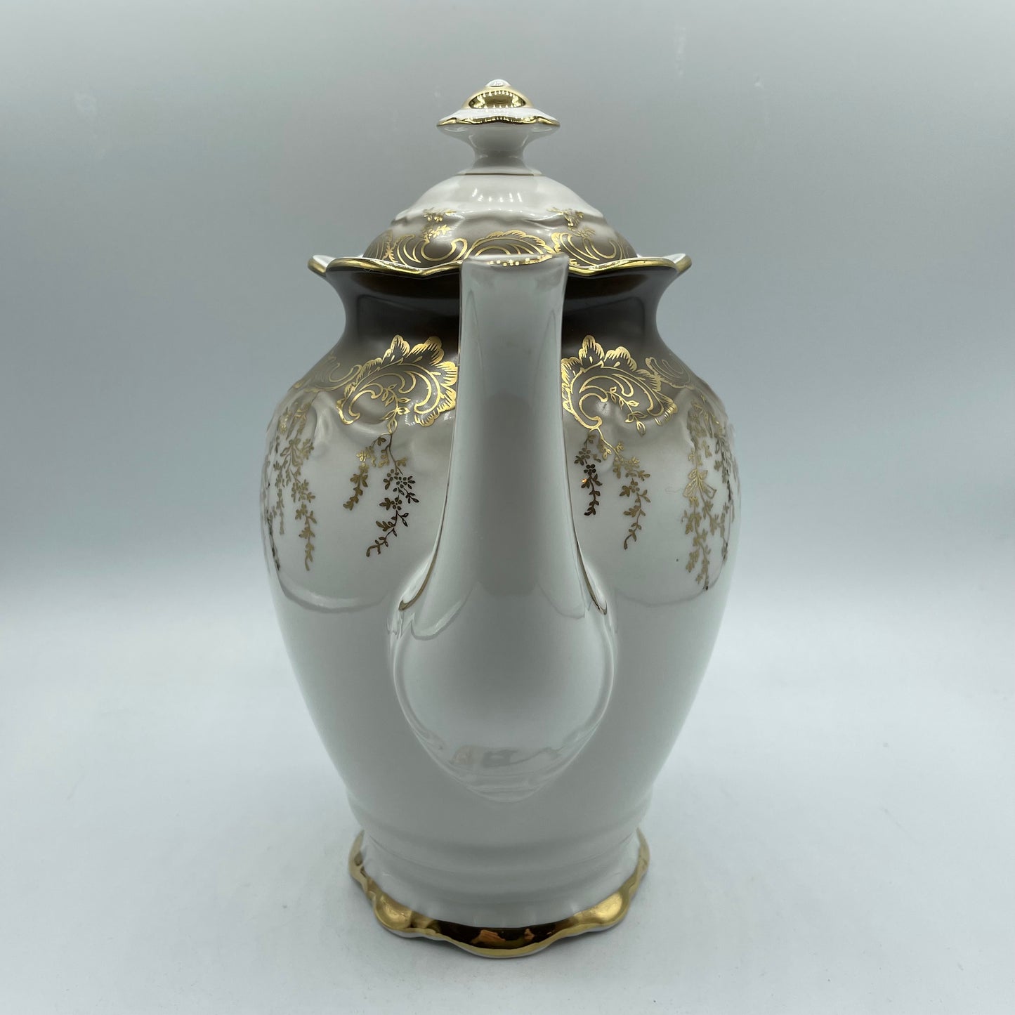Eberthal Bavaria Coffee Pot,  Brown with Gold Accents
