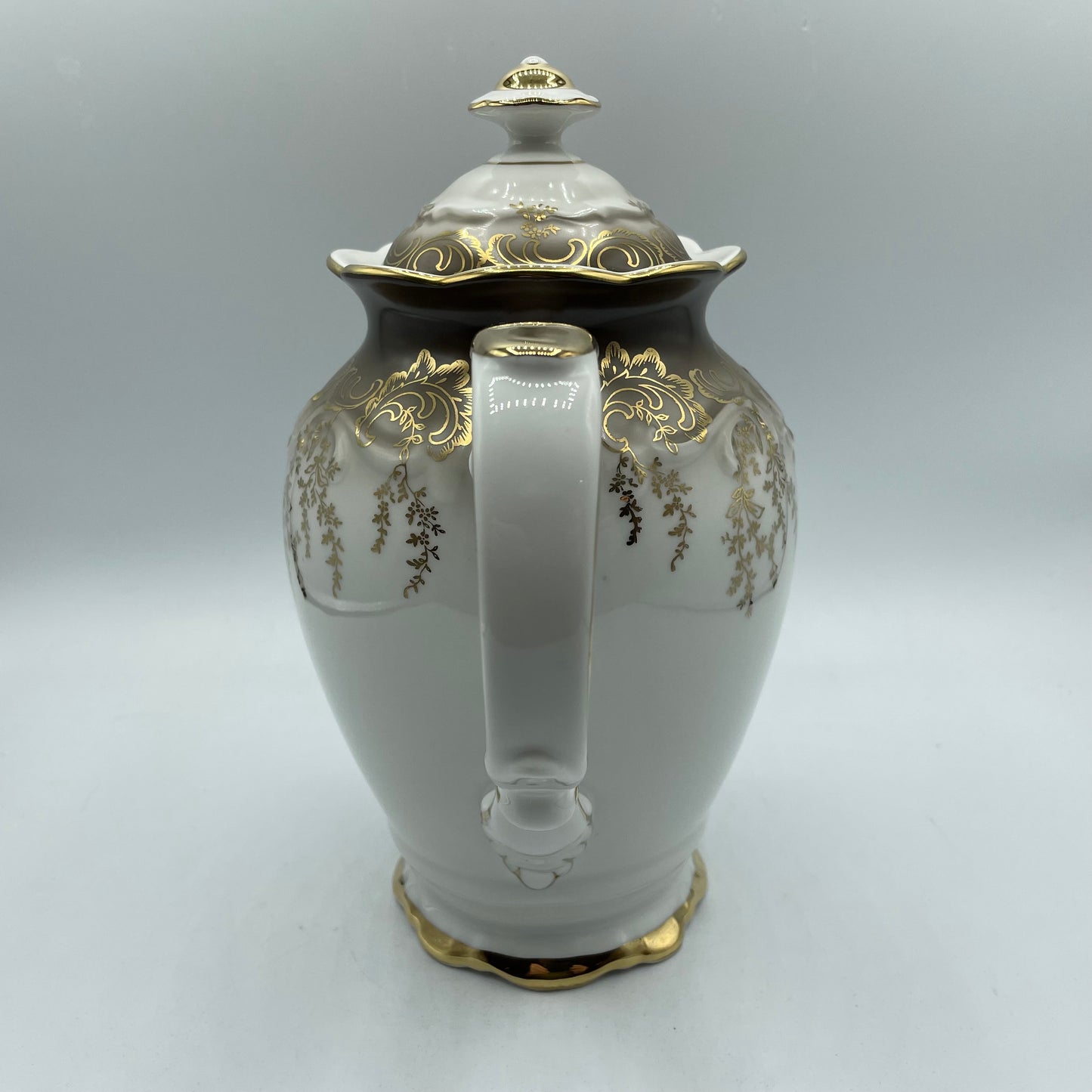 Eberthal Bavaria Coffee Pot,  Brown with Gold Accents