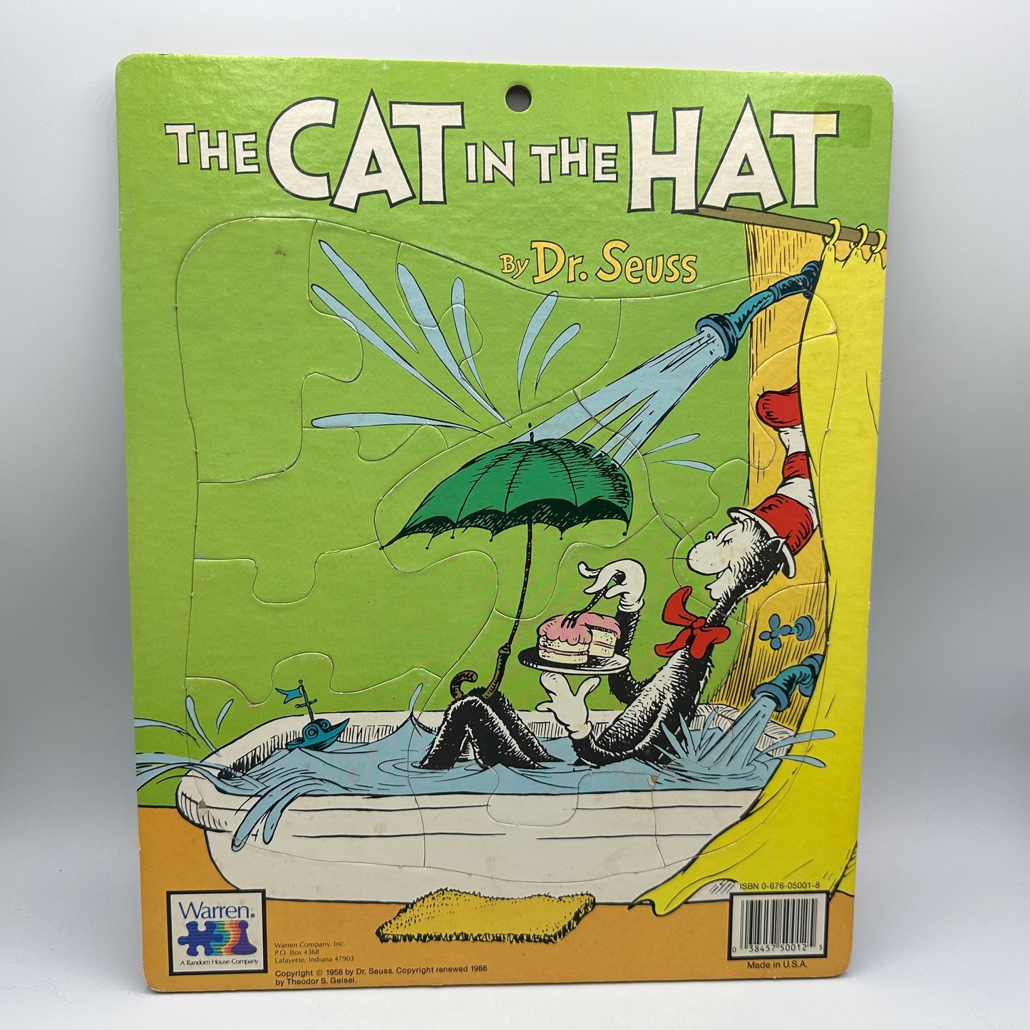 1986 Dr Seuss Cat In the Hat Puzzle Board, Set of 2