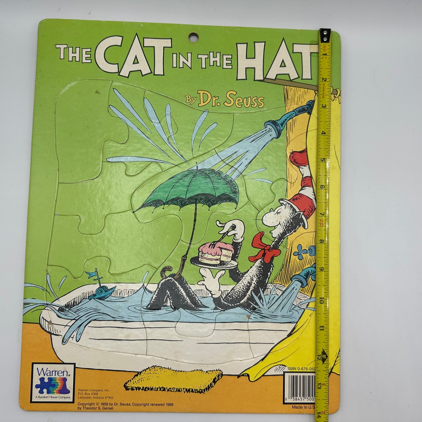 1986 Dr Seuss Cat In the Hat Puzzle Board, Set of 2