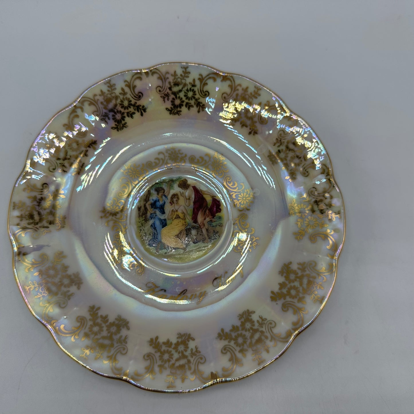 Czech Republic Gold Gilded Cup and Saucer