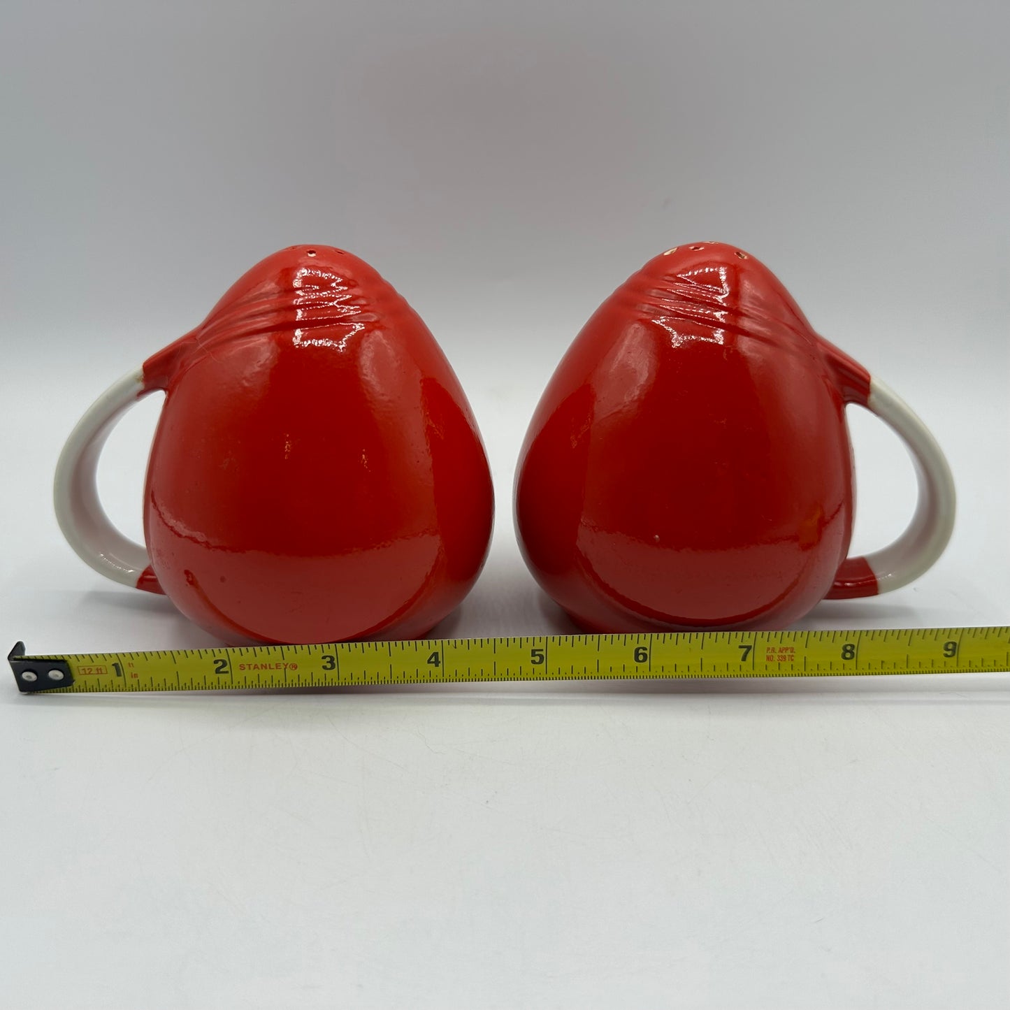 Hall Pottery Chinese Red Pert Salt & Pepper Set