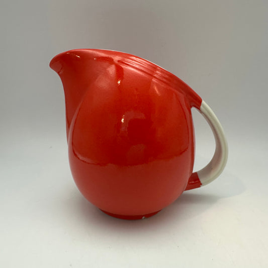 Hall Pottery Red Creamer, 1960's