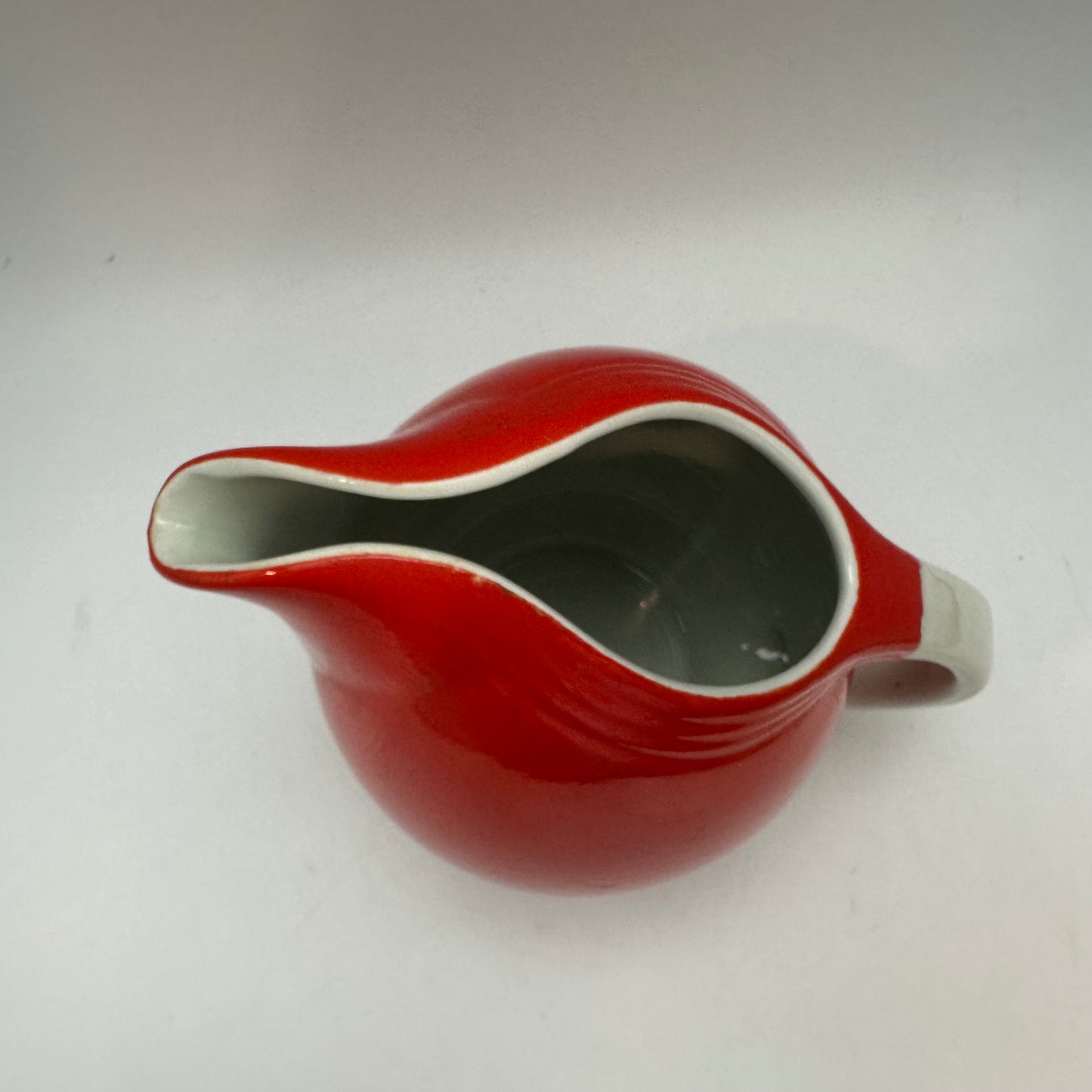 Hall Pottery Red Creamer, 1960's