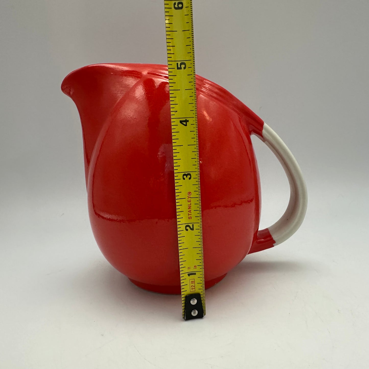 Hall Pottery Red Creamer, 1960's