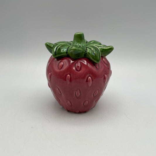 California Pottery Cemar Strawberry Lidded Bowl