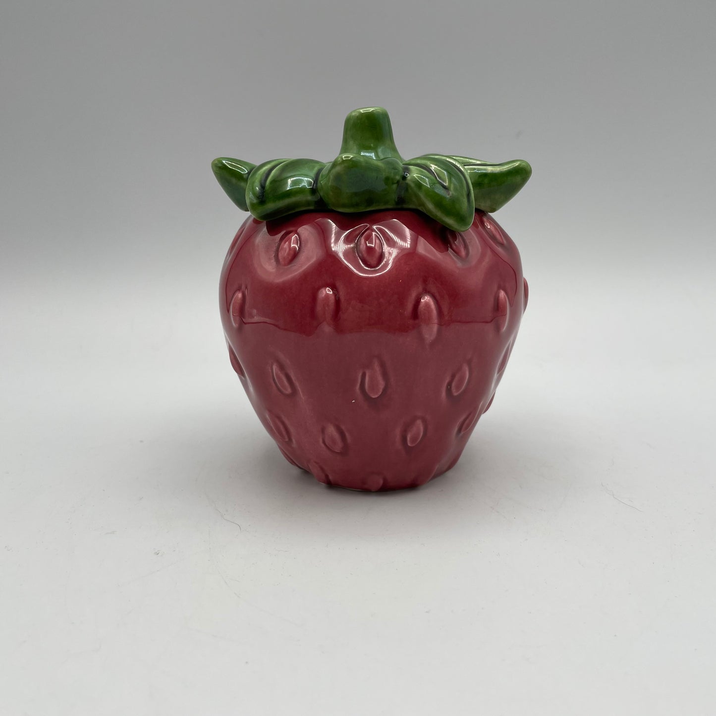 California Pottery Cemar Strawberry Lidded Bowl