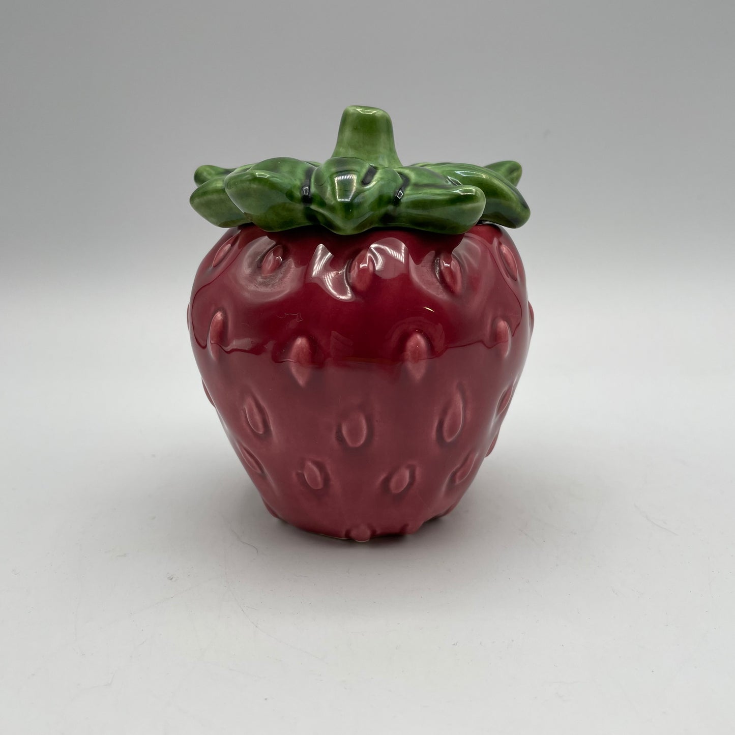 California Pottery Cemar Strawberry Lidded Bowl