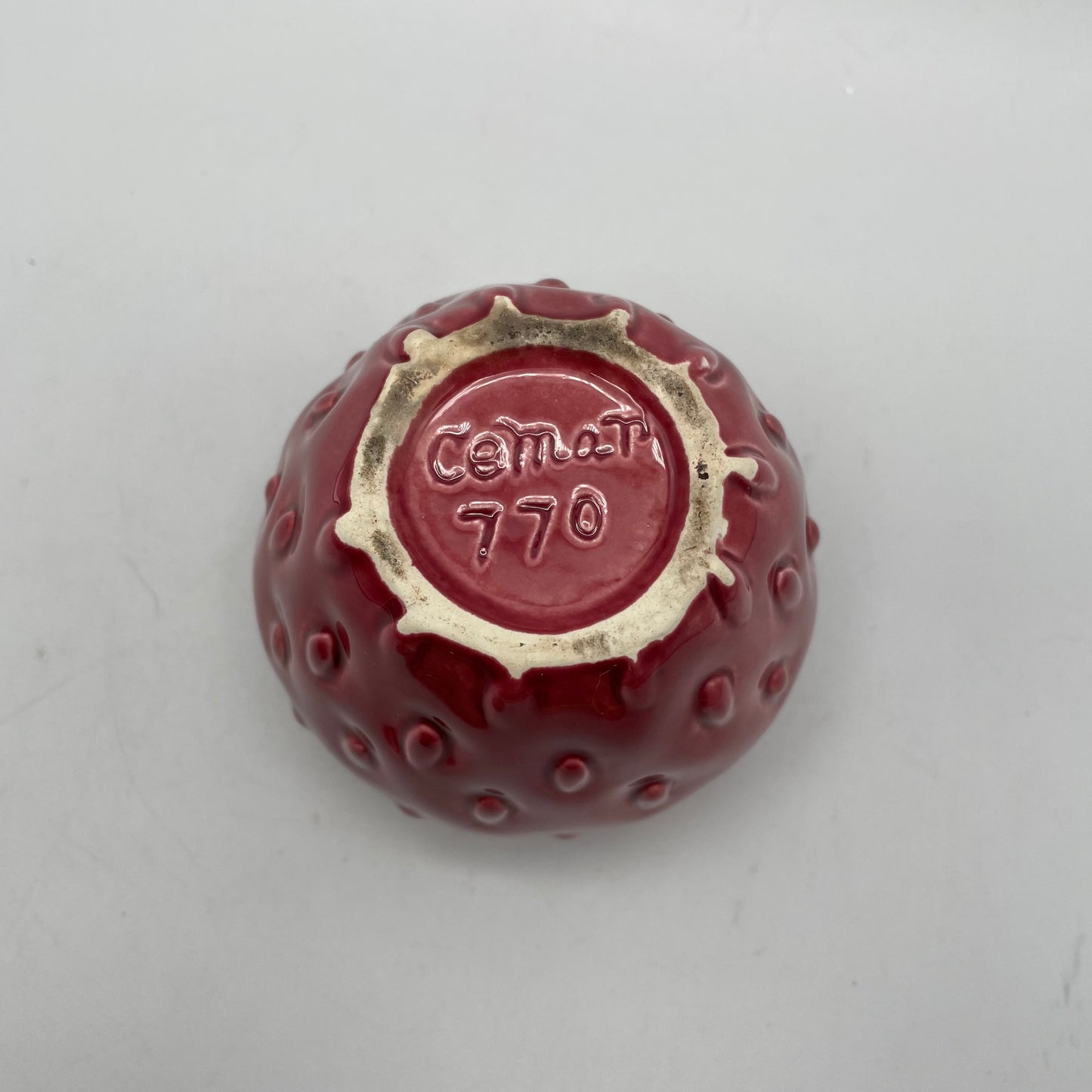 California Pottery Cemar Strawberry Lidded Bowl