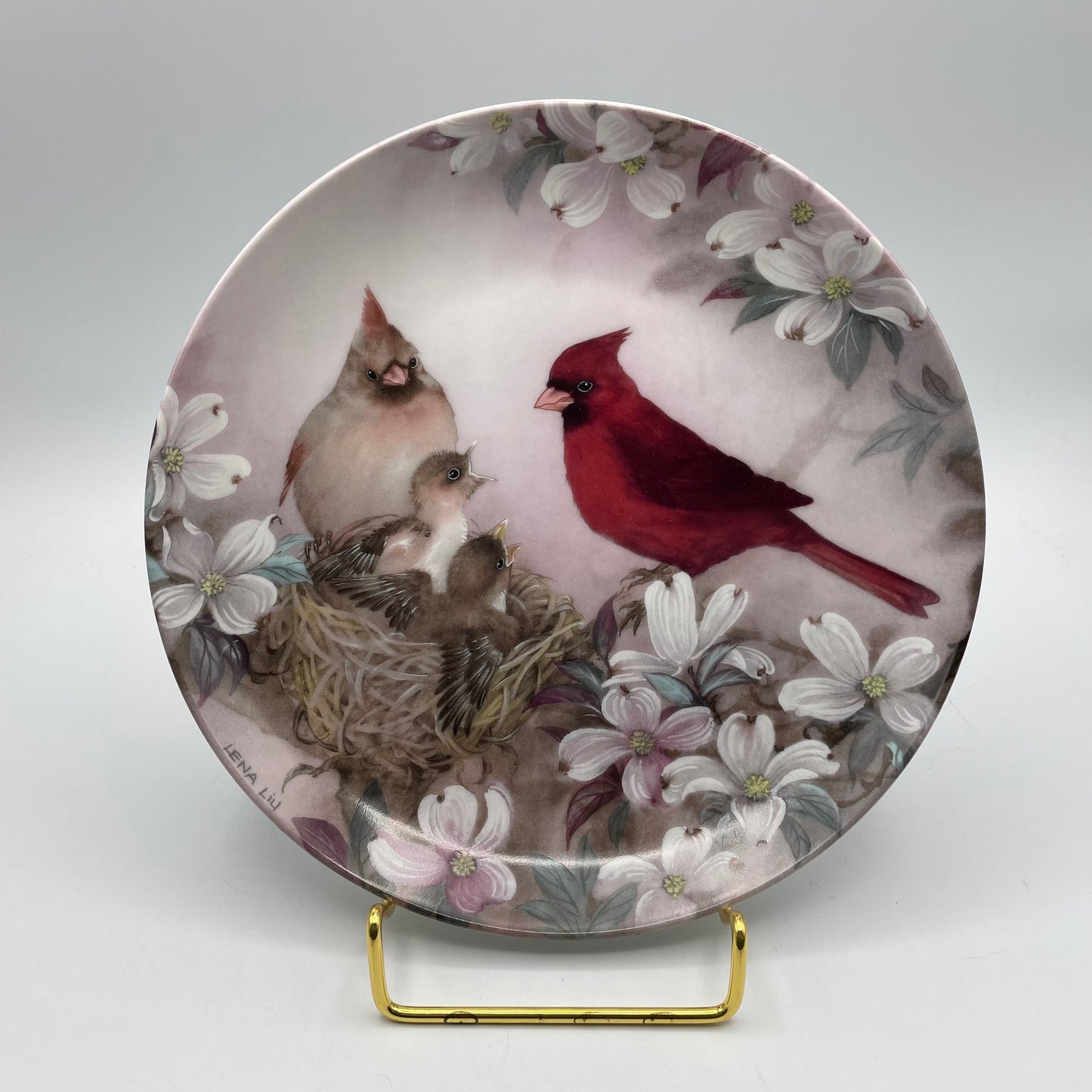 Morning Serenade Collectors Plate By Lena Liu, Nature's Poetry Series 1st Issue