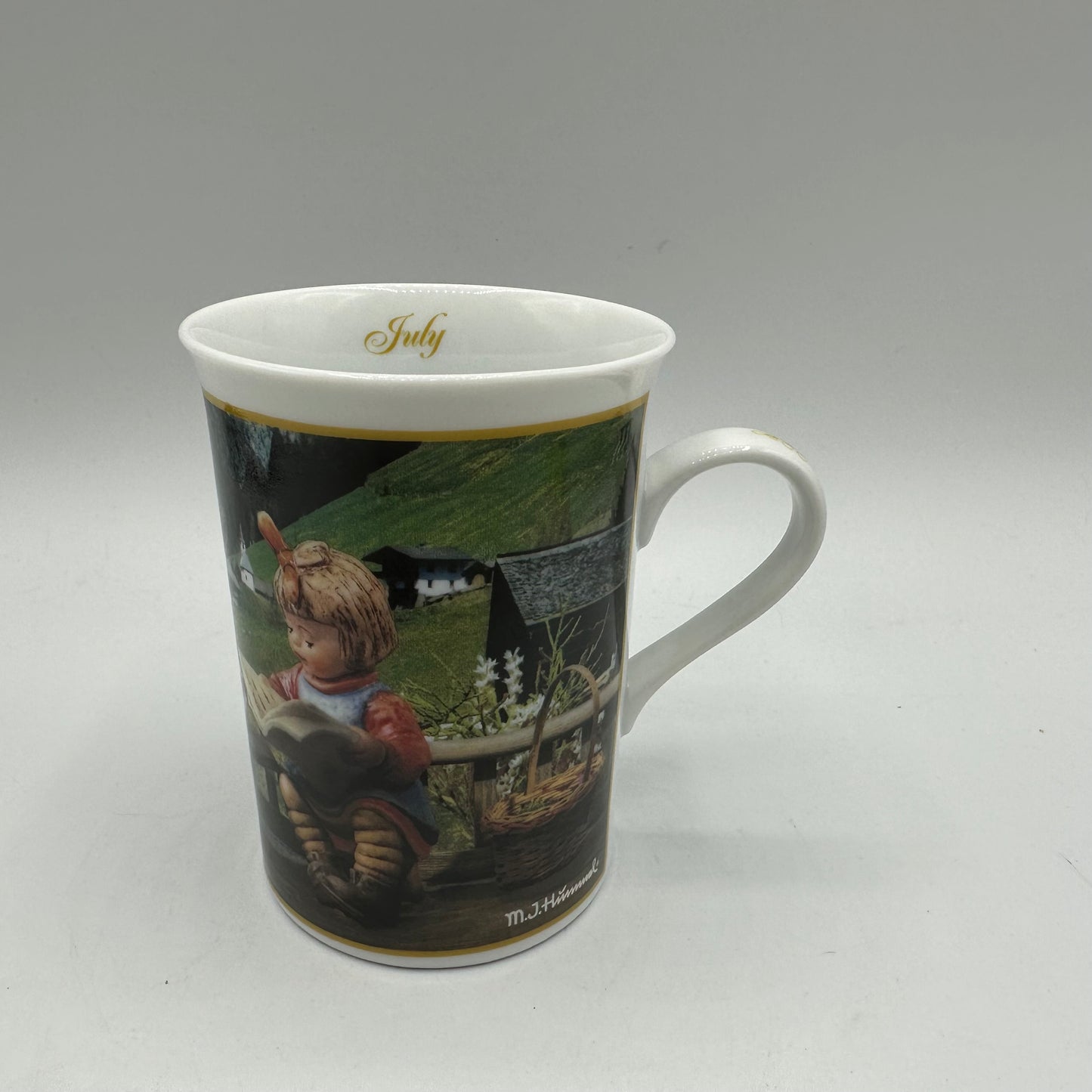 M.I. Hummel Porcelain Collector Mug "November- Ride Into Christmas" Danbury Mint