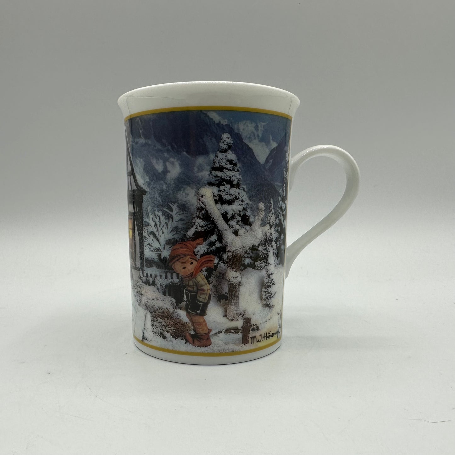 M.I. Hummel Porcelain Collector Mug "November- Ride Into Christmas" Danbury Mint