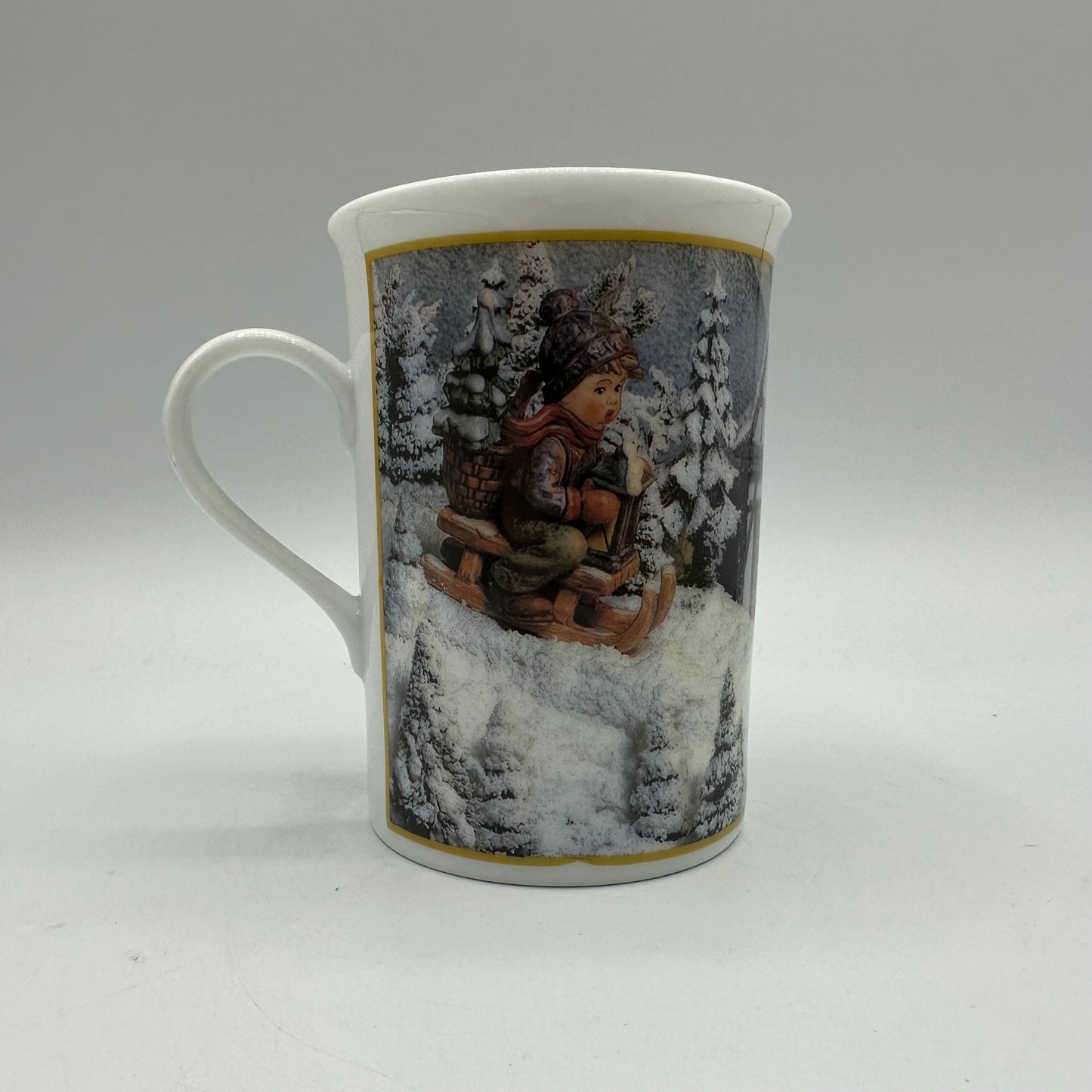 M.I. Hummel Porcelain Collector Mug "November- Ride Into Christmas" Danbury Mint