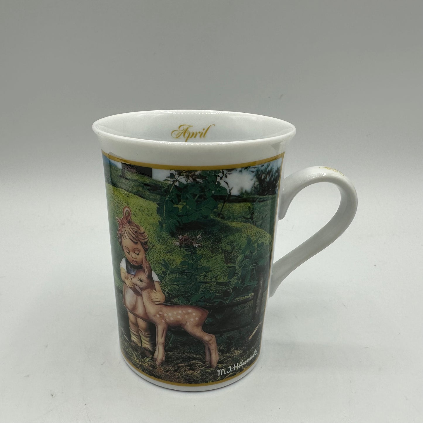 M.I. Hummel Porcelain Collector Mug "April-Playmates" Danbury Mint