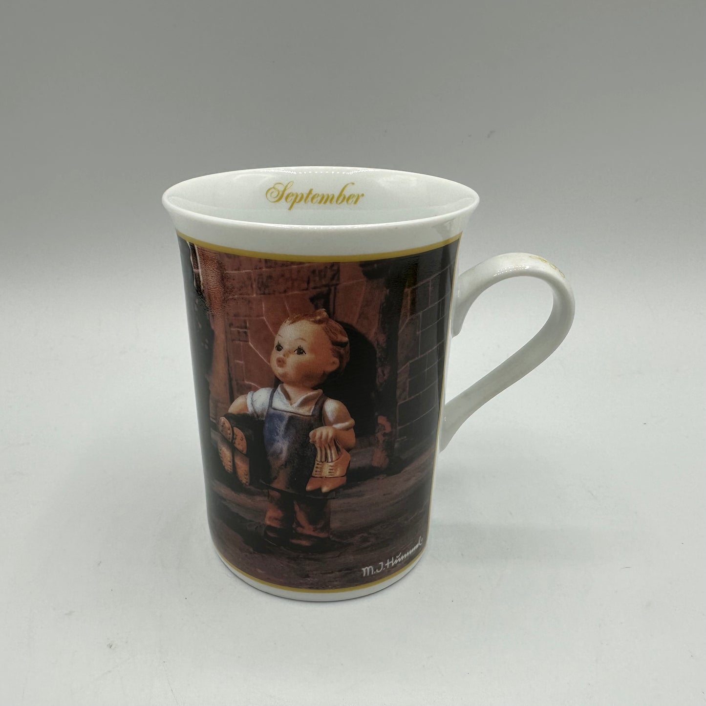 M.I. Hummel Porcelain Collector Mug "September-Mother's Helper" Danbury Mint