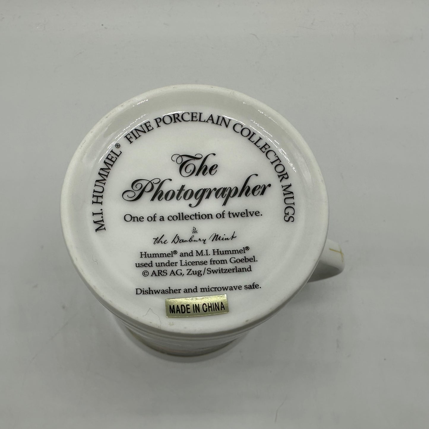 M.I. Hummel Porcelain Collector Mug "August-The Photographer" Danbury Mint