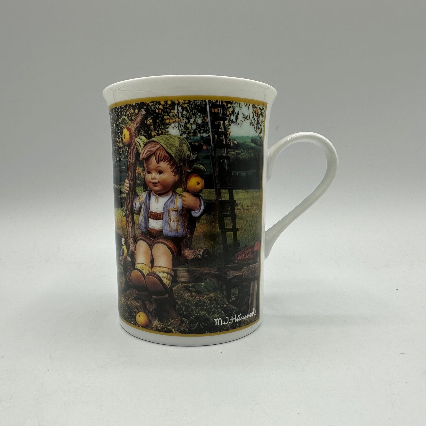 M.I. Hummel Porcelain Collector Mug "October-Apple Tree Boy" Danbury Mint