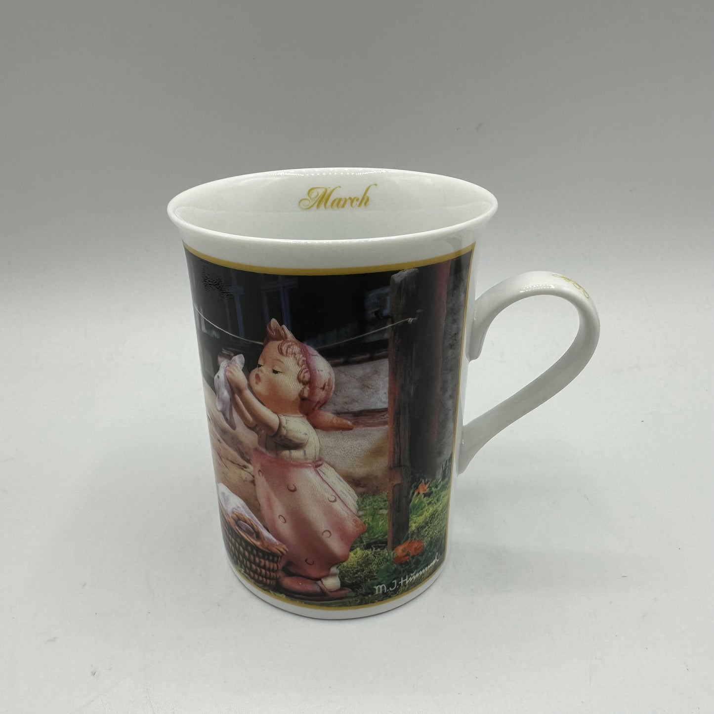 M.I. Hummel Porcelain Collector Mug "March-Wash Day" Danbury Mint