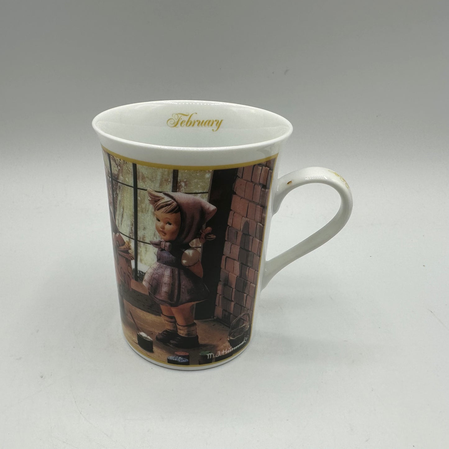 M.I. Hummel Porcelain Collector Mug "February-The Artist" Danbury Mint