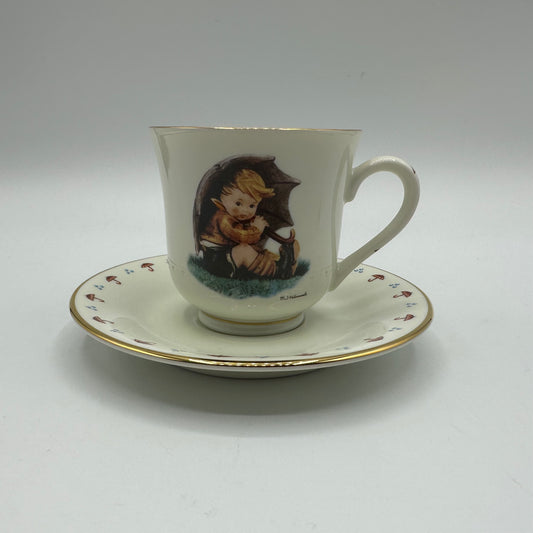 M.J. Hummel "Umbrella Boy" Cup and Saucer