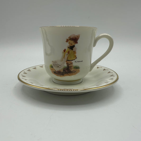 M.J. Hummel "Goose Girl" Cup and Saucer