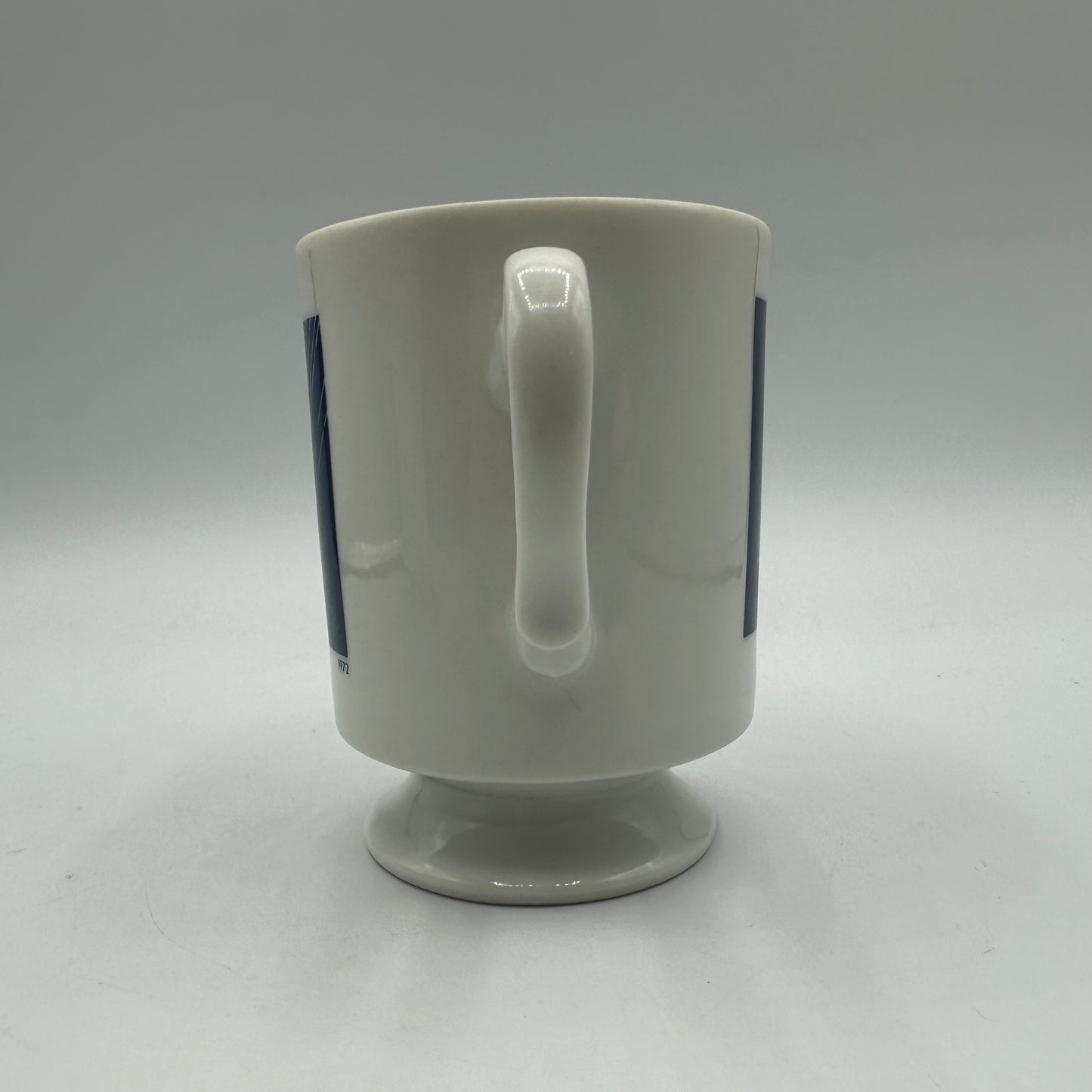 Morton's Salt Pedestal Mugs, 1956 and 1972 Logos, Set of 2