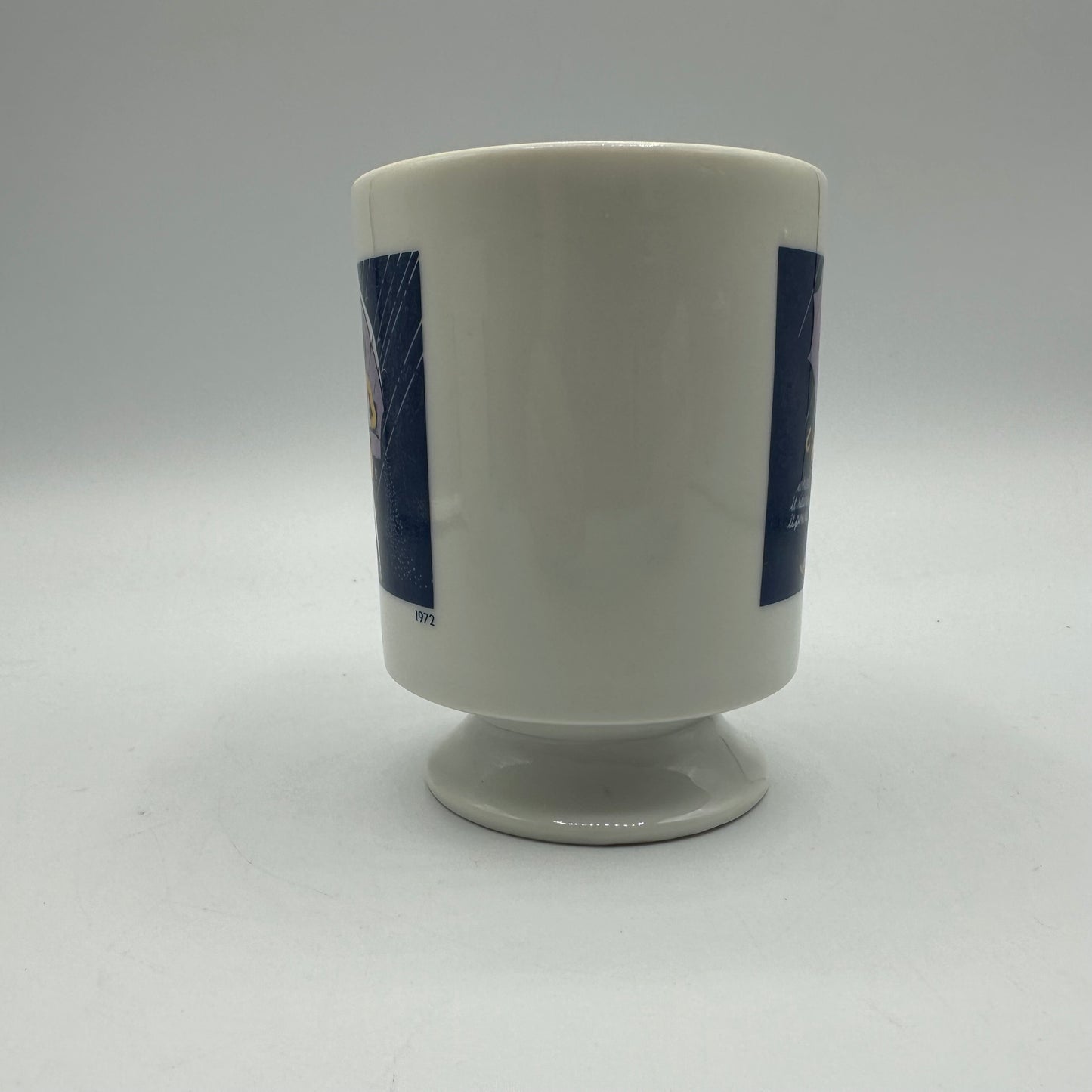 Morton's Salt Pedestal Mugs, 1956 and 1972 Logos, Set of 2