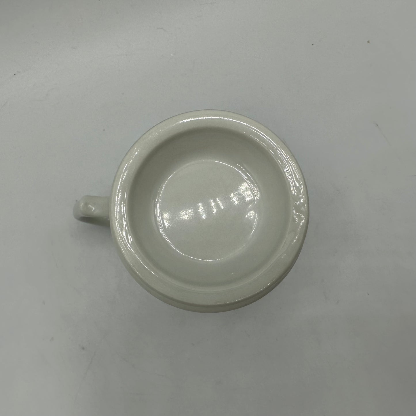 Morton's Salt Pedestal Mugs, 1956 and 1972 Logos, Set of 2