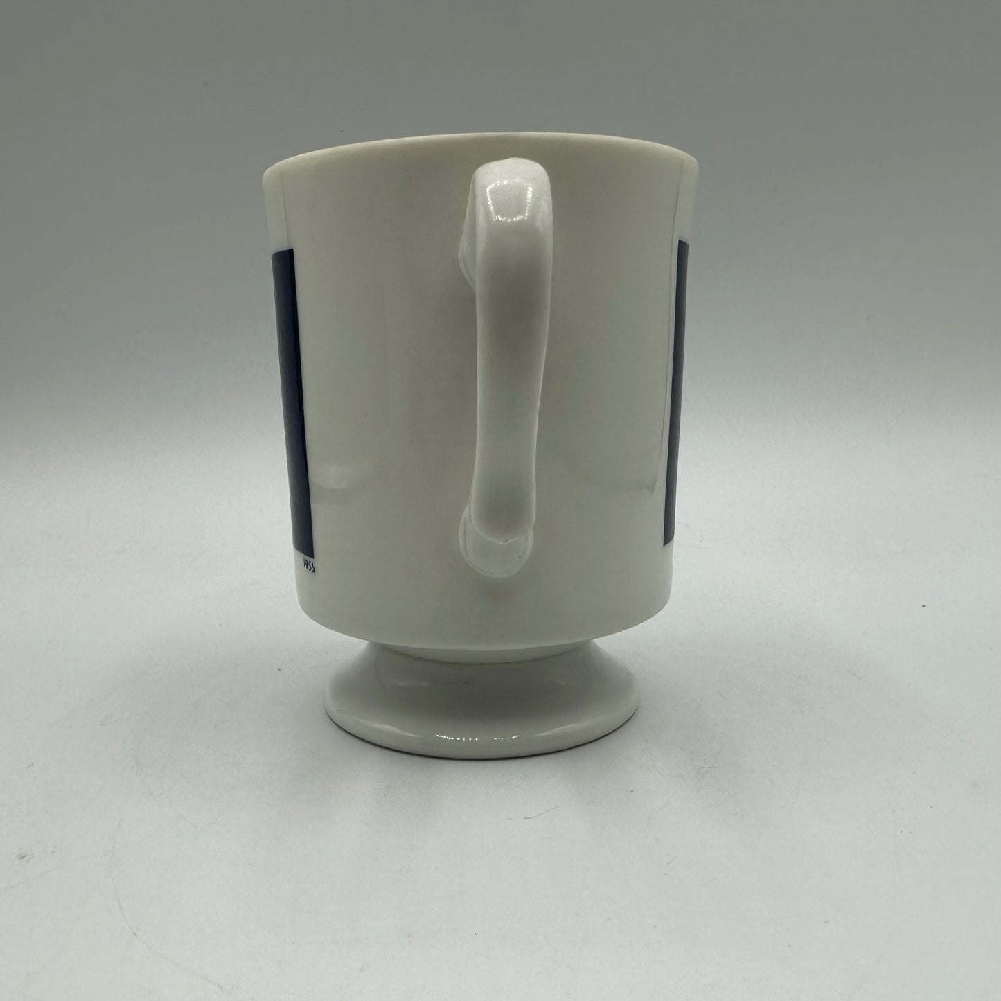 Morton's Salt Pedestal Mugs, 1956 and 1972 Logos, Set of 2
