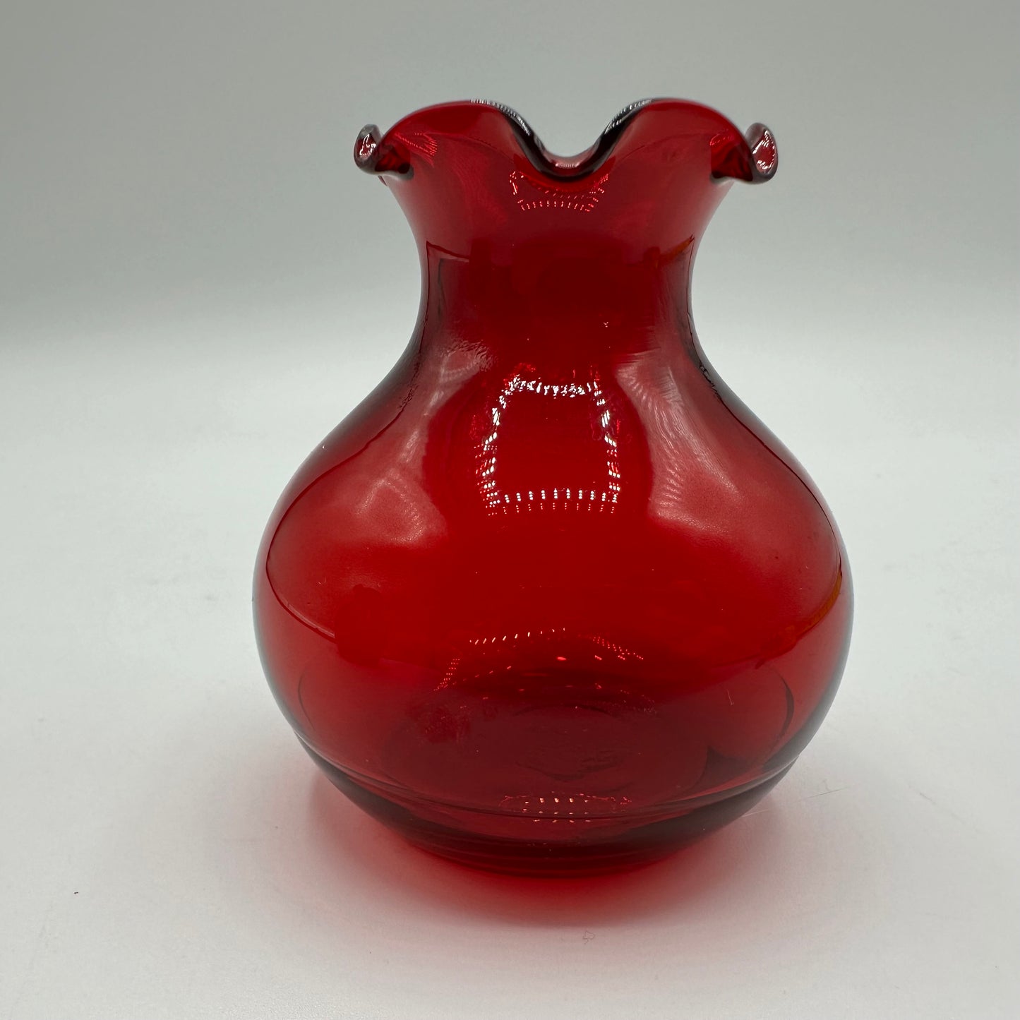 Anchor Hocking Small Bud Vase, Ruby Red, Set of 2