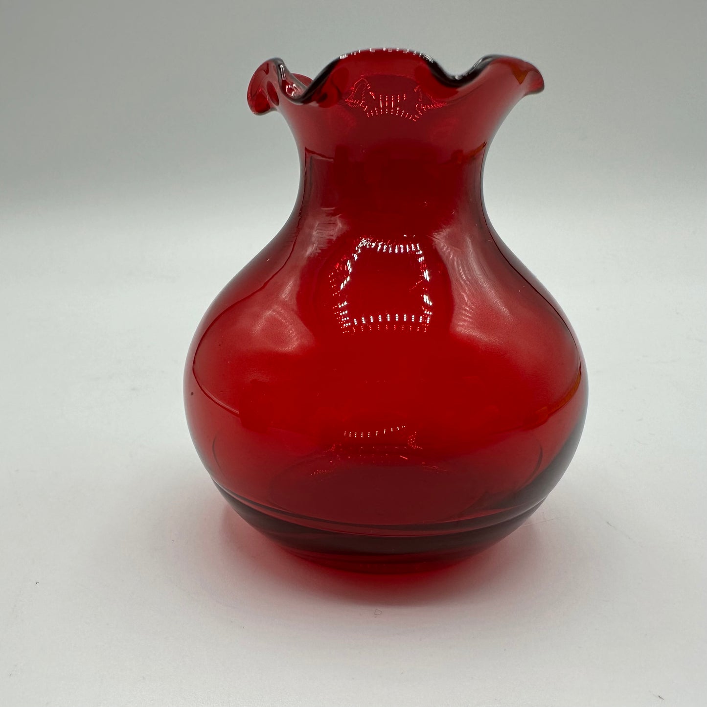 Anchor Hocking Small Bud Vase, Ruby Red, Set of 2