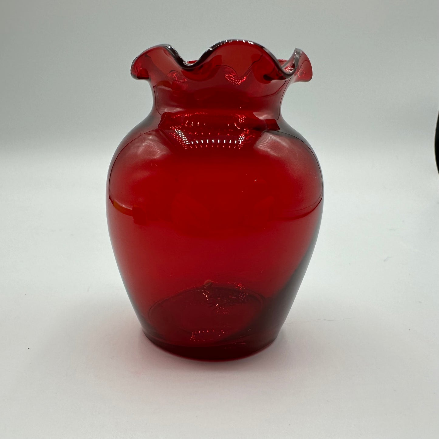 Anchor Hocking Small Bud Vase, Ruby Red, Set of 2