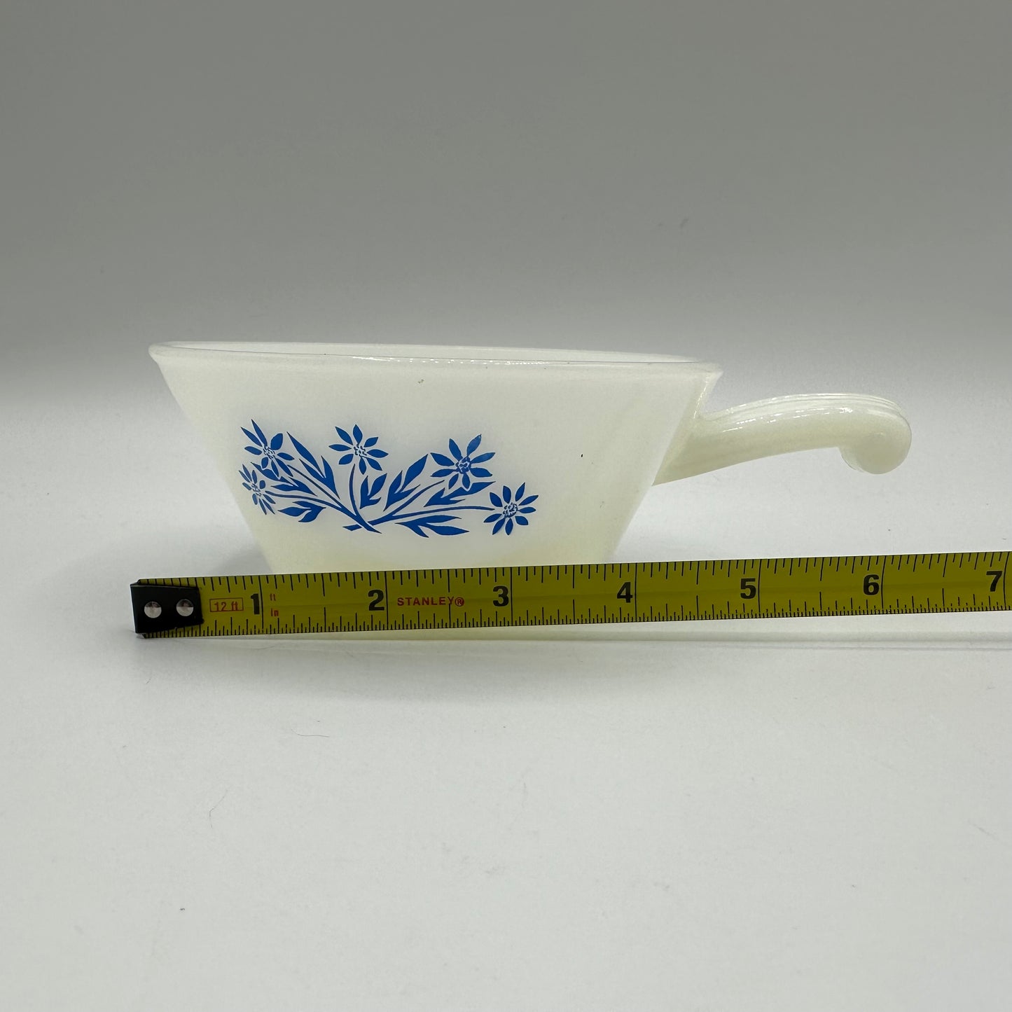 Anchor Hocking FireKing Handled Soup Bowl Cornflower Design