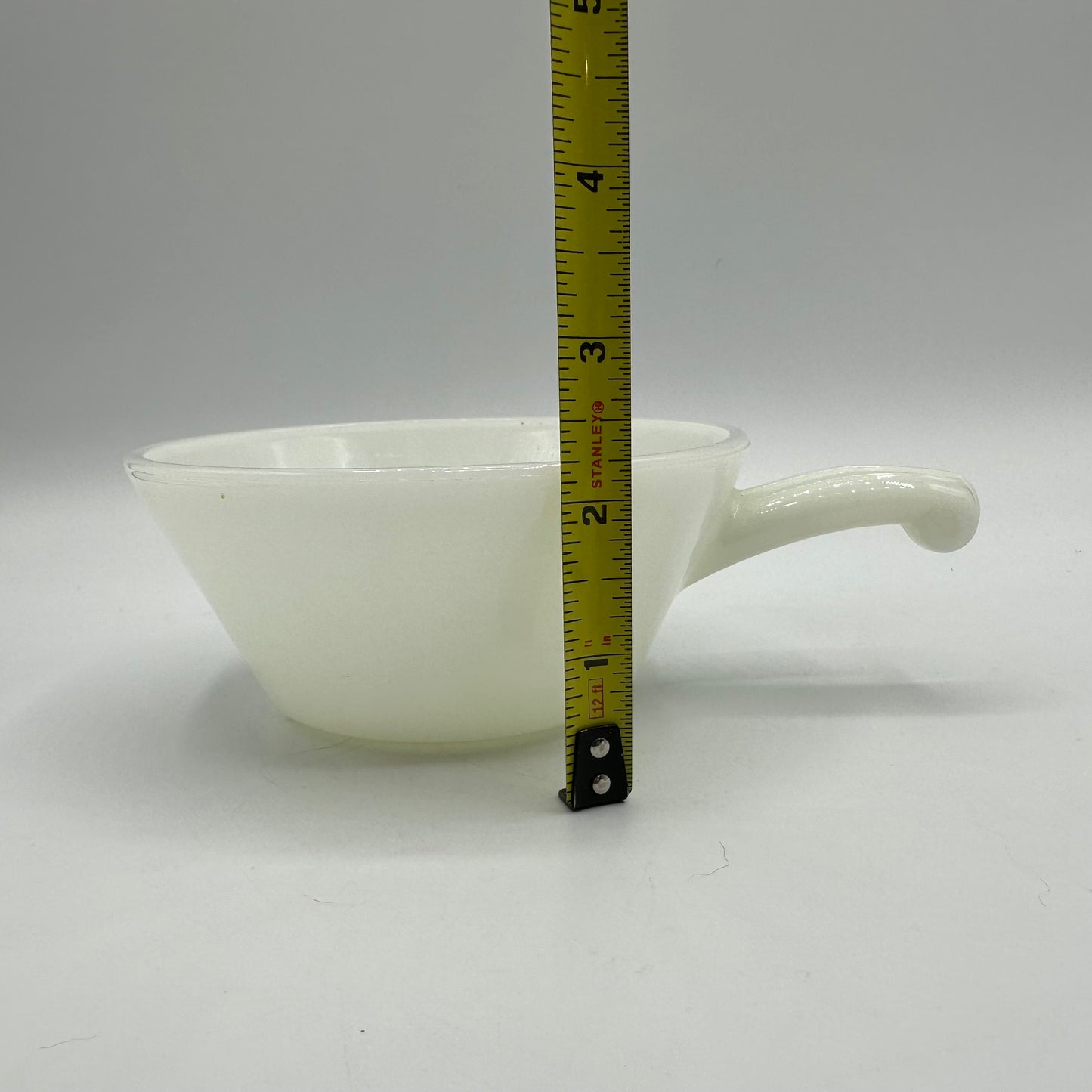 Anchor Hocking Handled Soup Bowl White Milk Glass, Set of 4