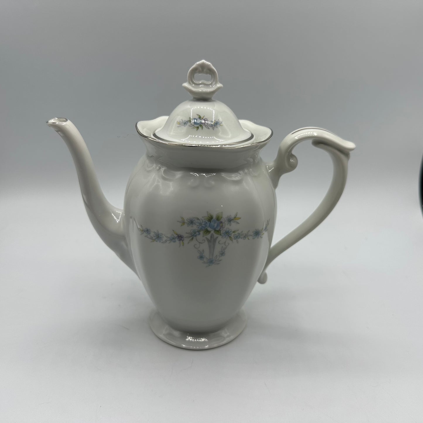 Chodziez Teapot Blue Floral Swag