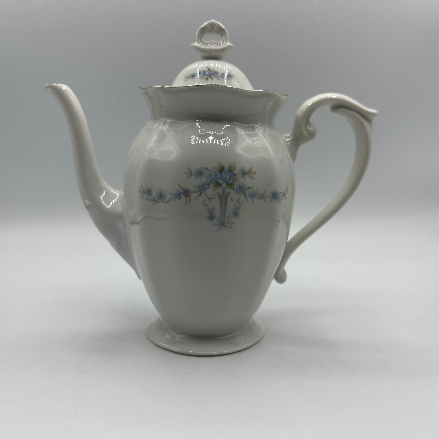 Chodziez Teapot Blue Floral Swag